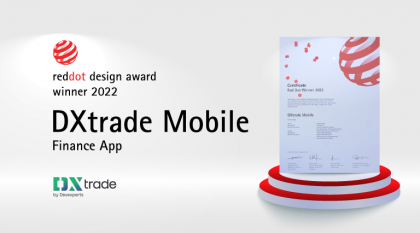 DXtrade gewinnt Preis beim Red Dot 2022